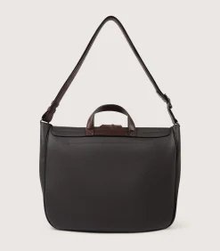 Leather Field Bag In Dark Brown