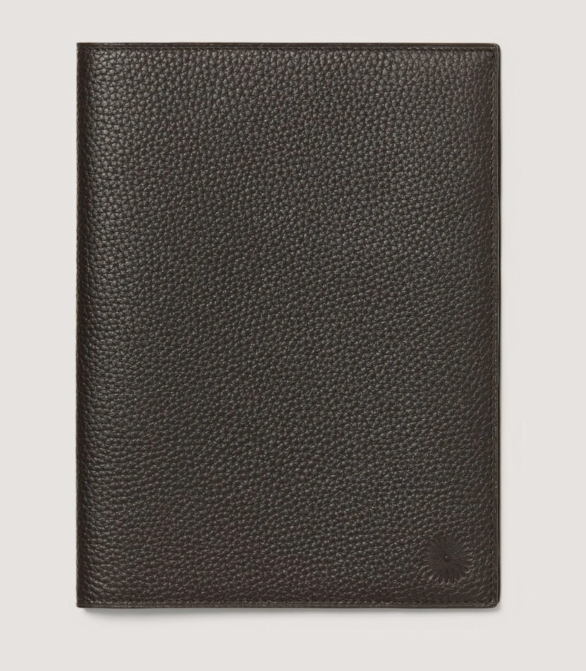 Leather Notebook Cover in Dark Brown