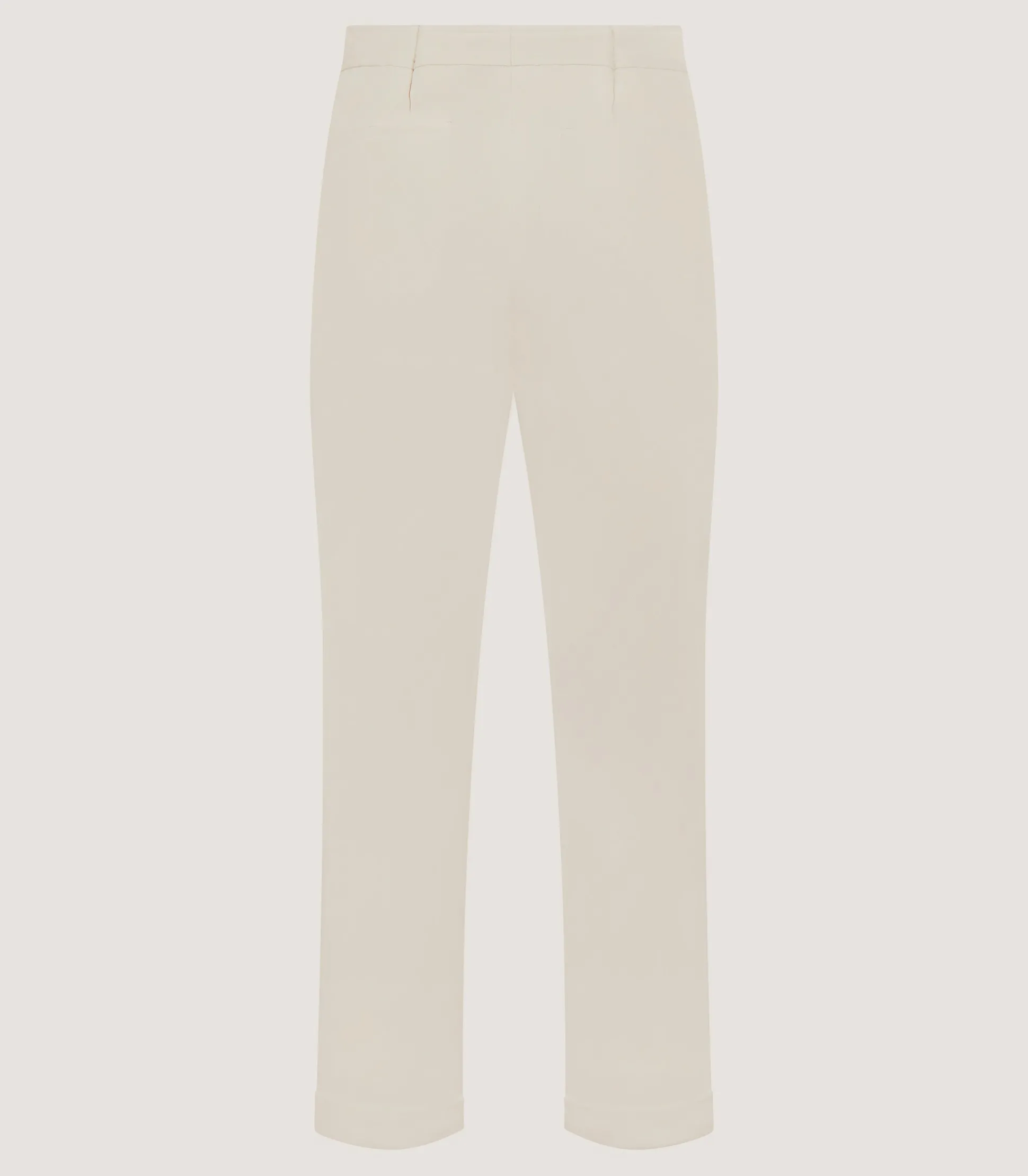 Men's Brushed Cotton Twill Flat Front Trousers In Stone