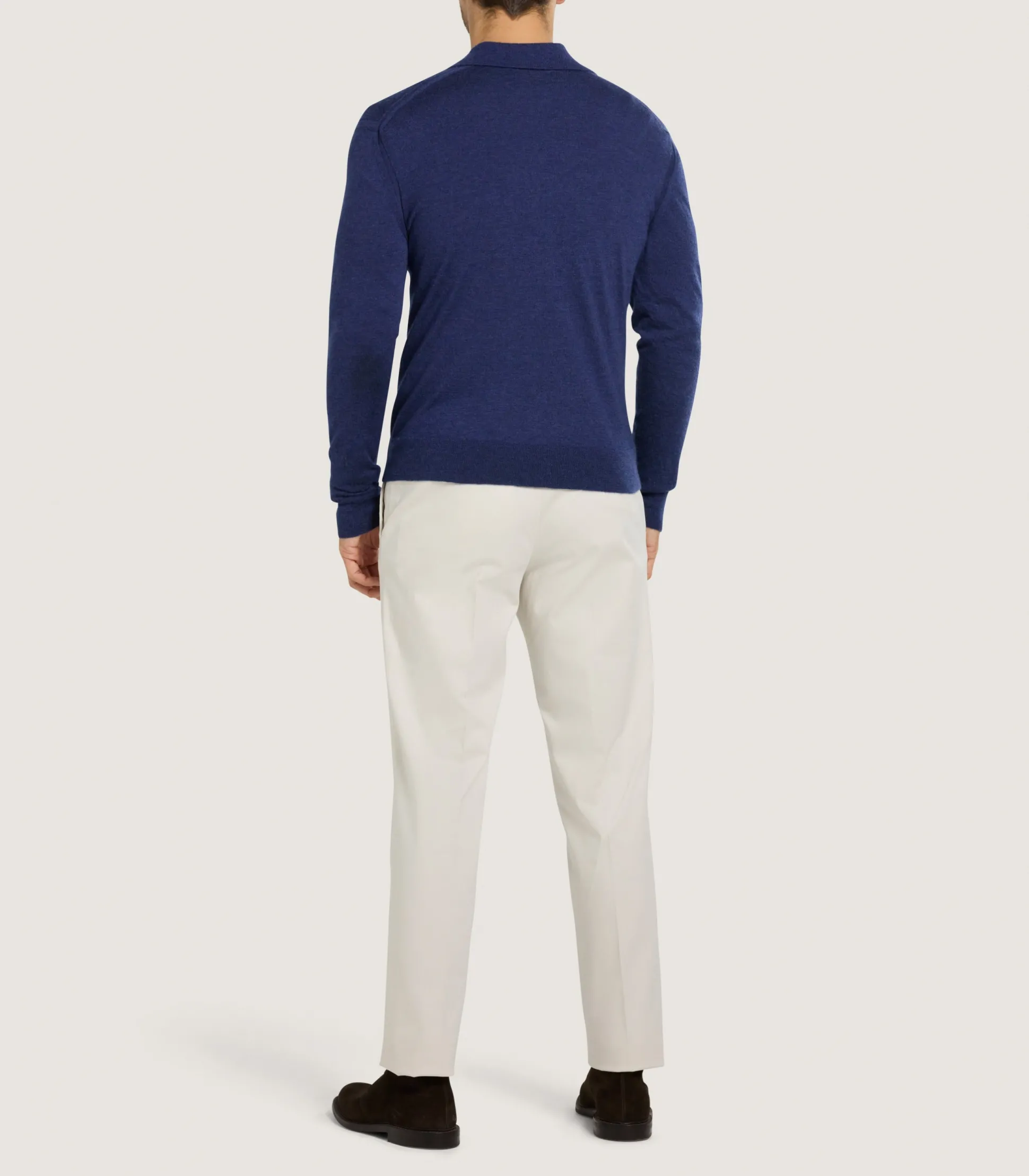 Men's Cashmere Duke Polo in Canvas Blue