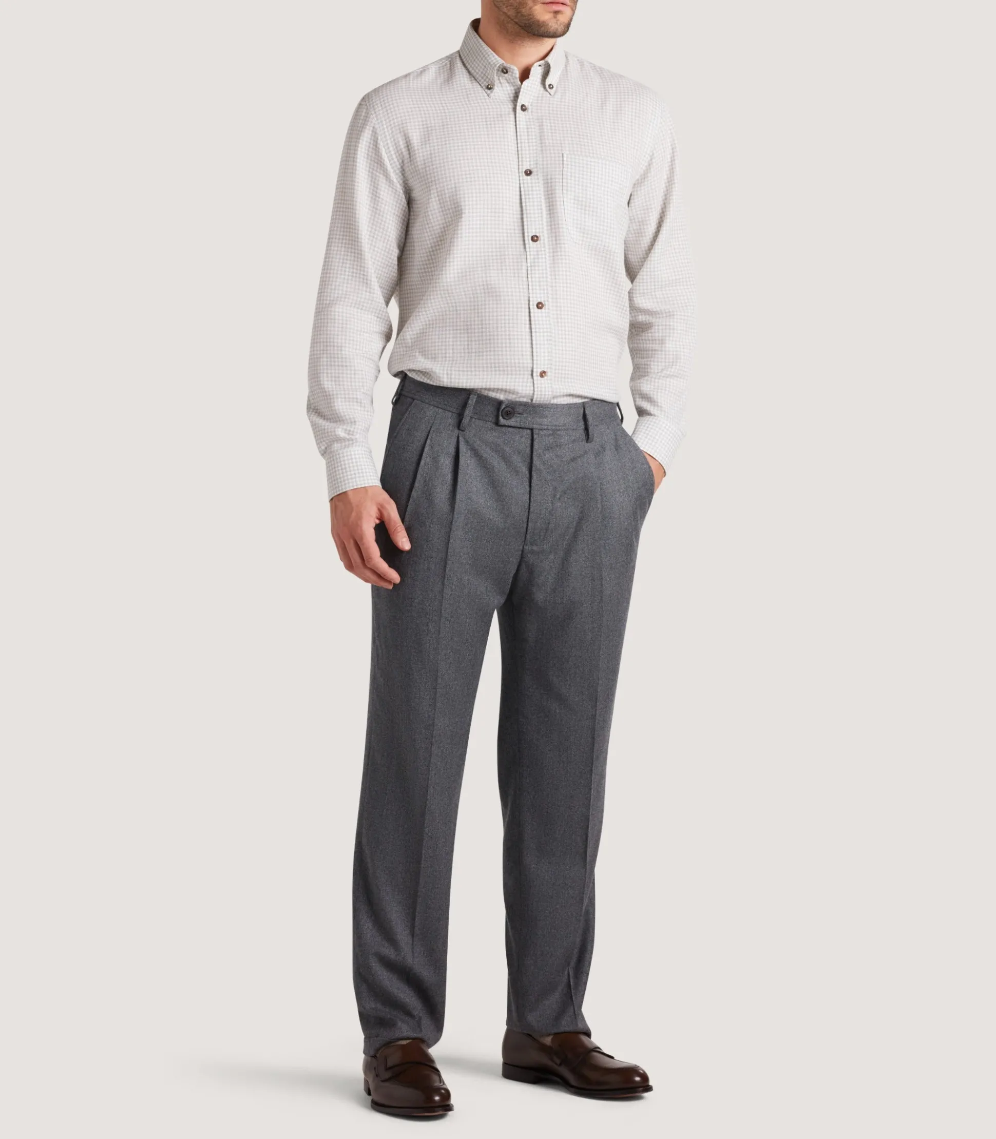 Men's Cotton Cashmere Button Down Shirt