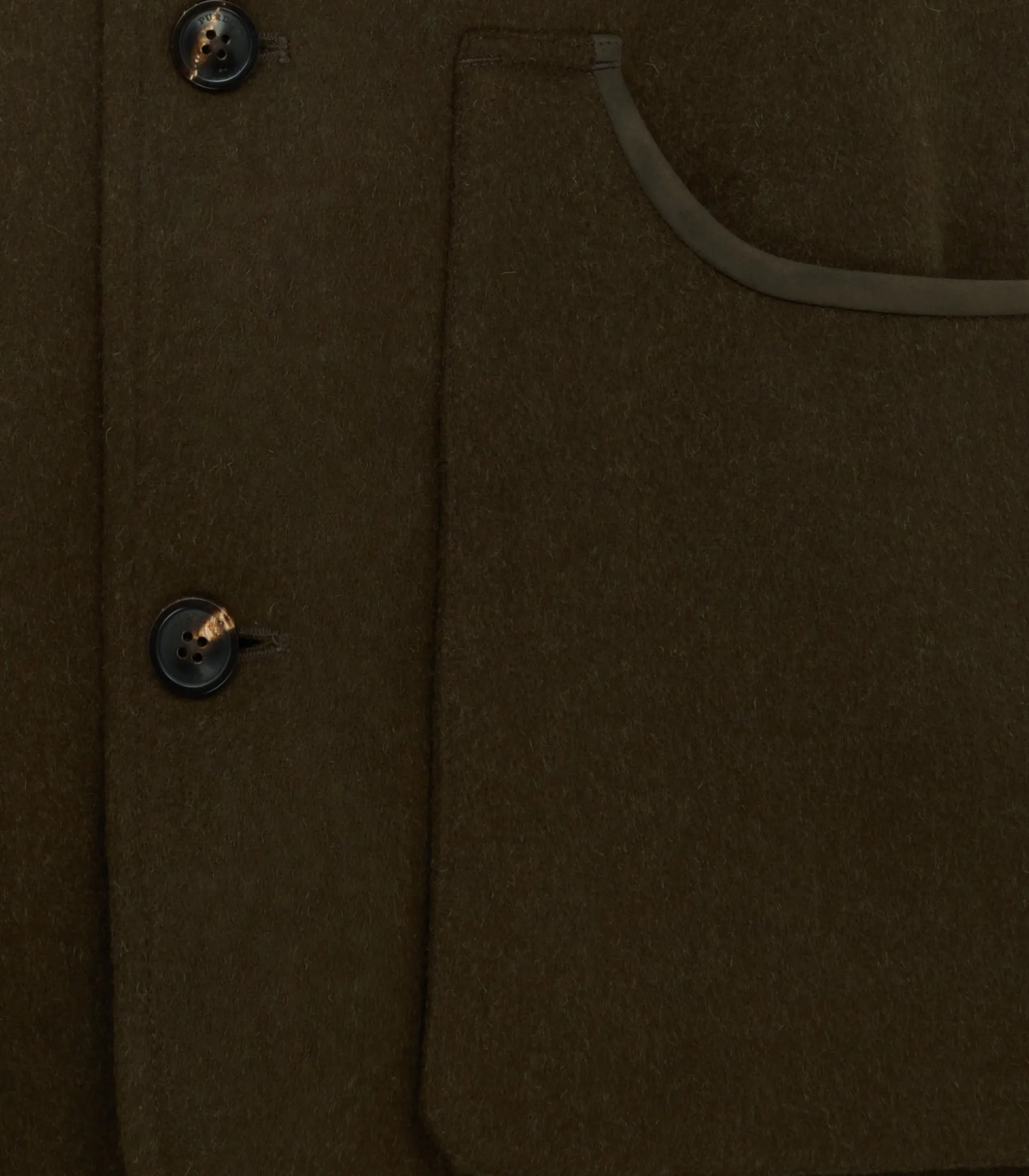 Men's Loden High Collar Sporting Vest in Loden