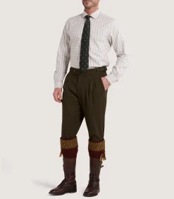 Men's Loden Two Pleat Breek with Storm Cuff in Loden