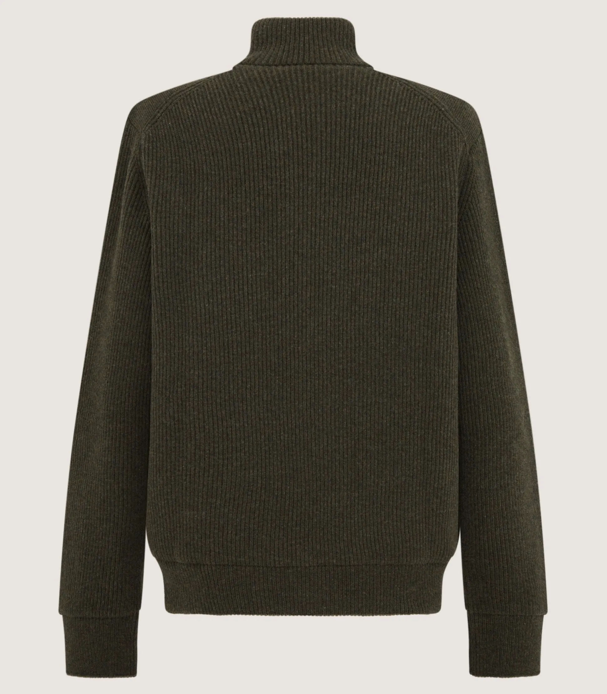 Men's Orkney Zip Front Cardigan in Loden