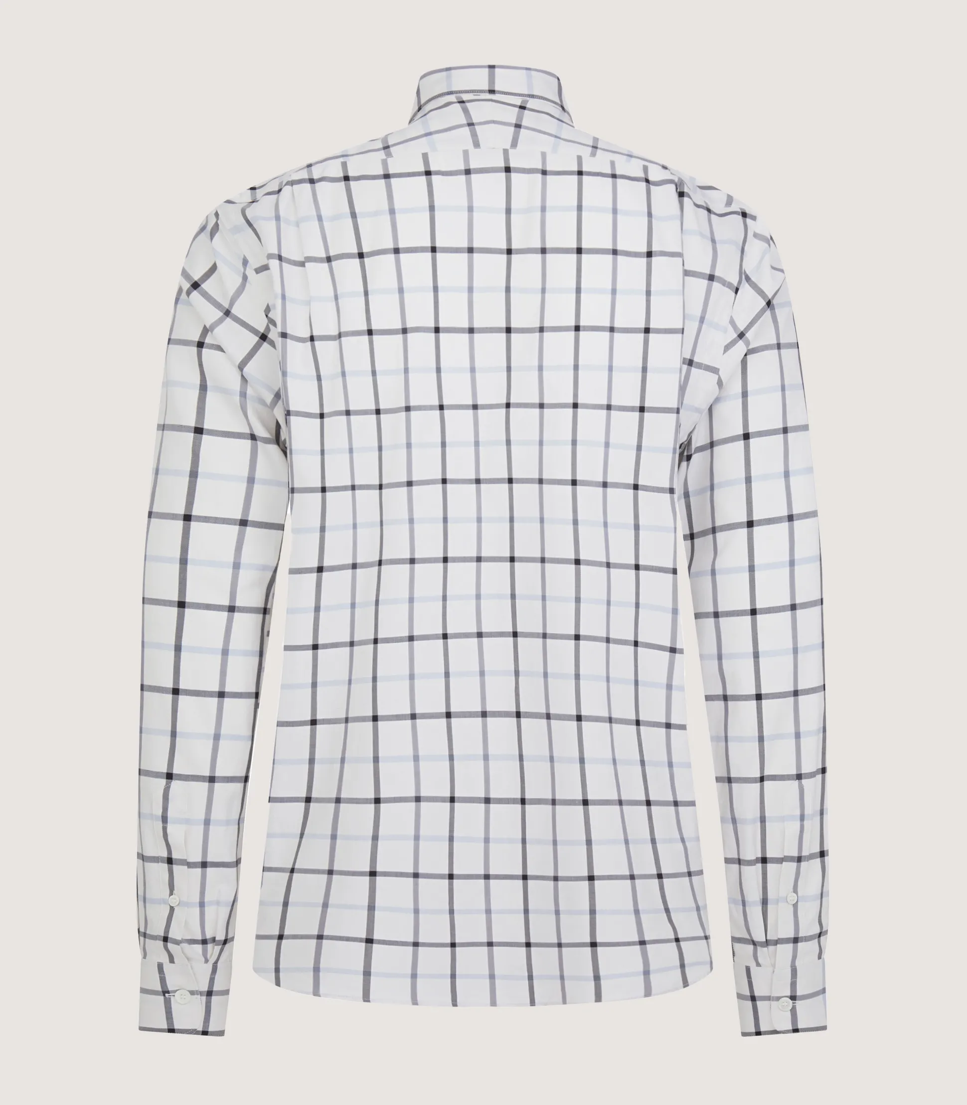 Men's Summer Sporting Windowpane Pocket Shirt In Blue
