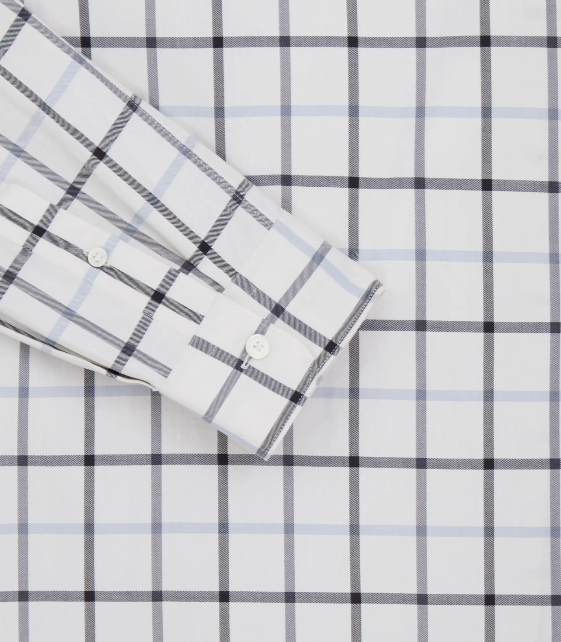 Men's Summer Sporting Windowpane Pocket Shirt In Blue