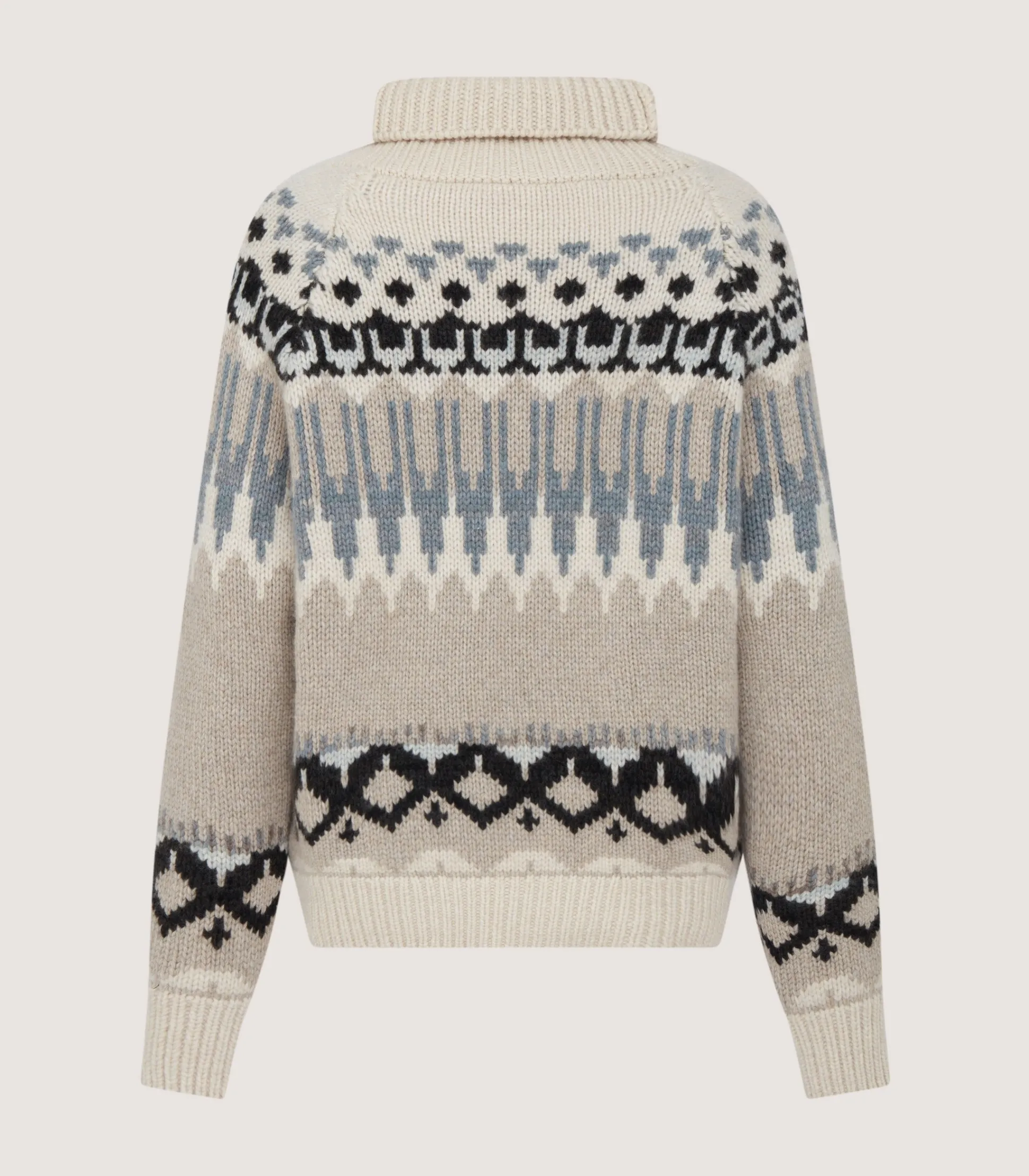 Women's Cashmere Fairisle Falcon Crew Neck Sweater In Kestral