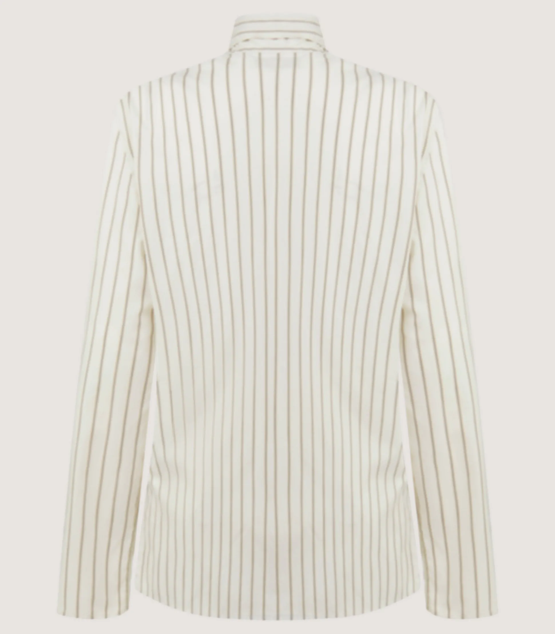 Women's Scarf Neck Blouse in Pale Stone