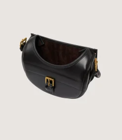 Bridle Leather Cartridge Bag In Dark Brown