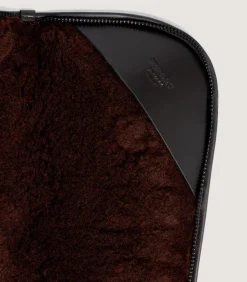 Bridle Leather Gun Cover In Dark Brown