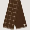 Cashmere Mix Scarf In Chocolate