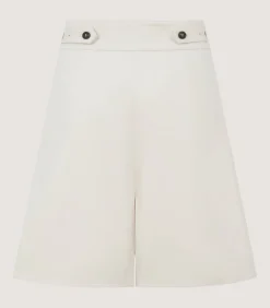 Double Pleat Shorts In Ivory