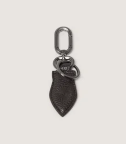 Featherburst Keyring In Dark Brown