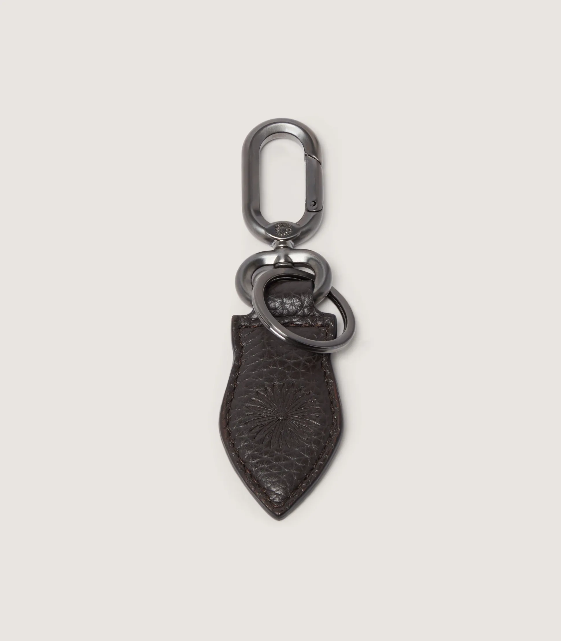 Featherburst Keyring In Dark Brown
