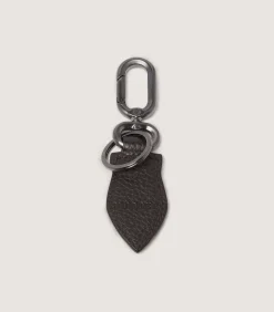 Featherburst Keyring In Dark Brown