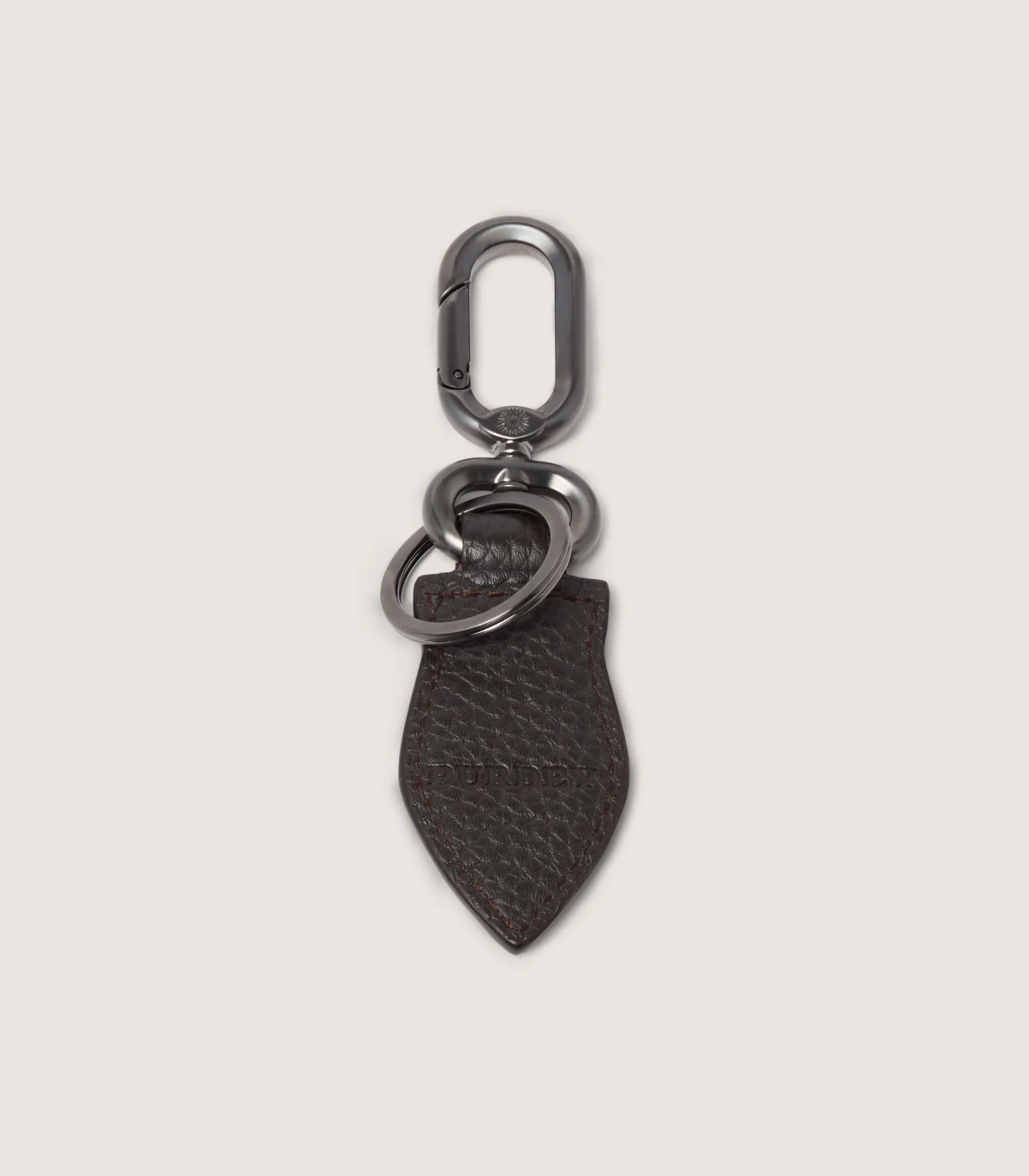 Featherburst Keyring In Dark Brown