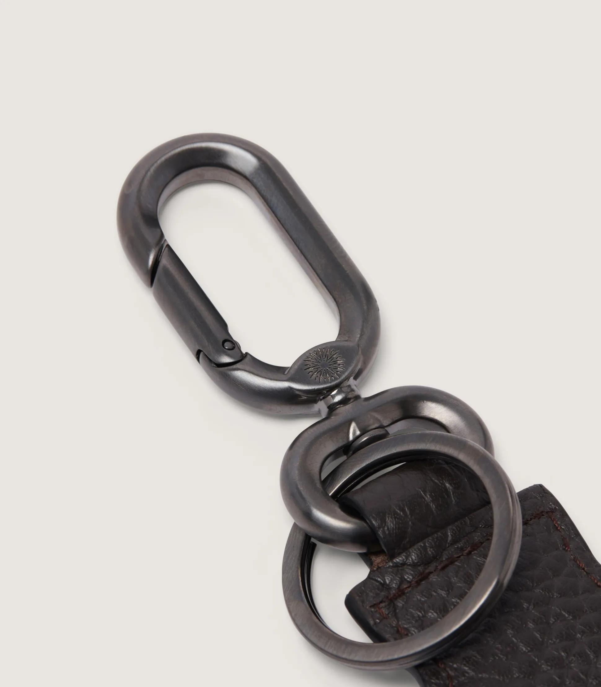 Featherburst Keyring In Dark Brown