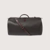 Leather Duffle Holdall Loader In Dark Brown