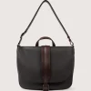Leather Field Bag In Dark Brown