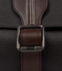Leather Field Bag In Dark Brown