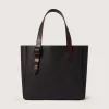 Leather Tote Keeper In Dark Brown