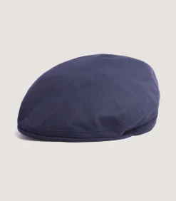 Litton Short Peak Loden Cap In Navy