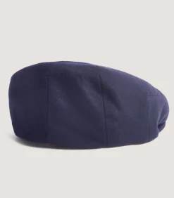 Litton Short Peak Loden Cap In Navy