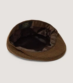 Litton Short Peak Tweed Cap In Audley