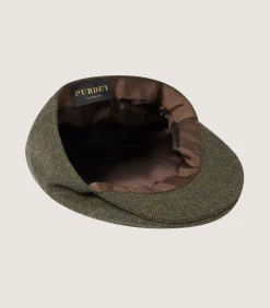 Litton Short Peak Tweed Cap In Strathbeg