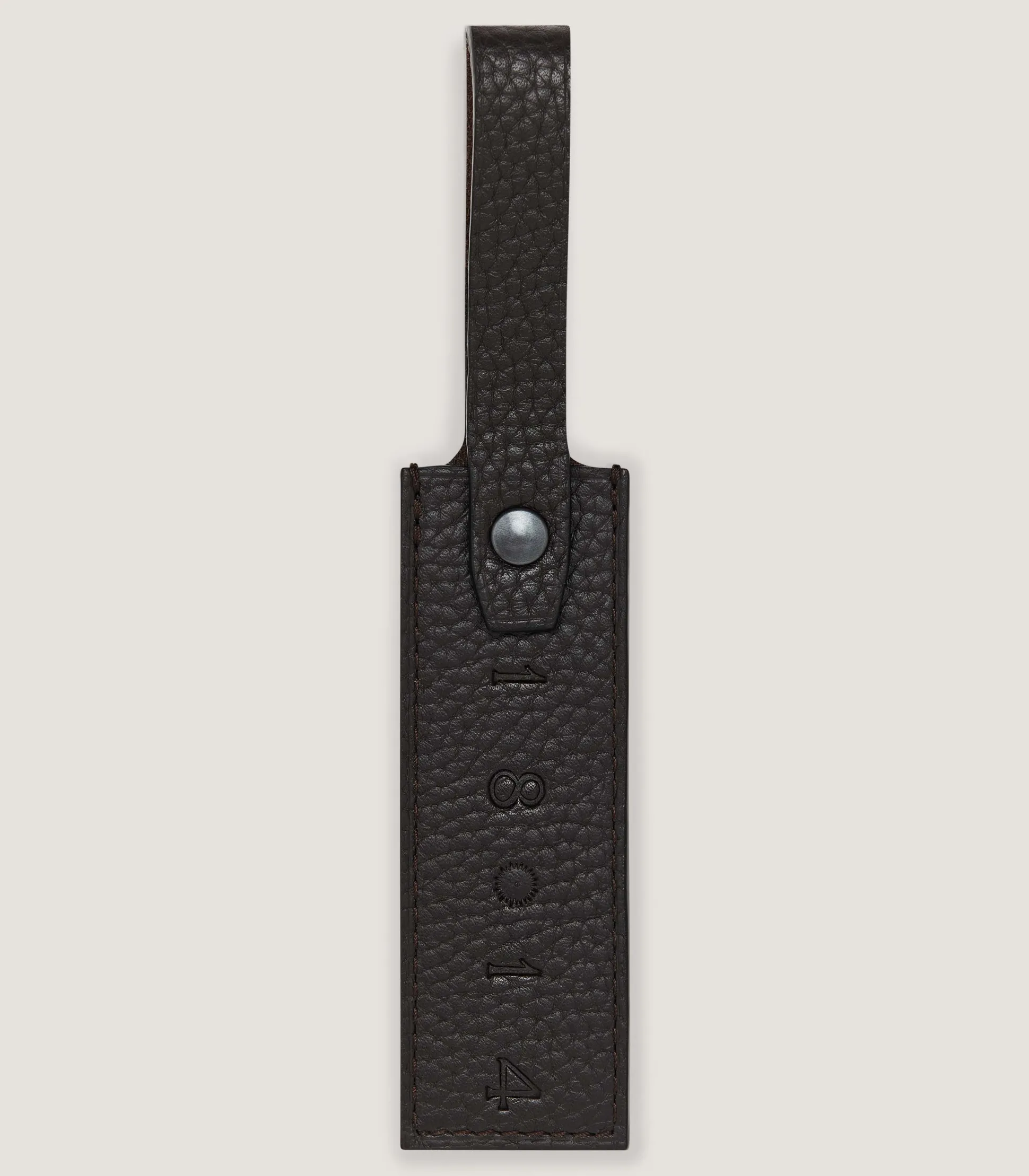 Luggage Tag in Dark Brown