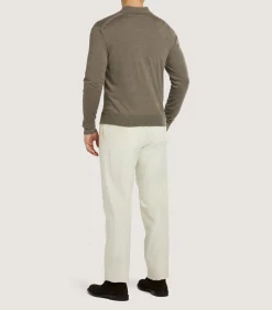 Men's Cashmere Duke Polo in Taupe