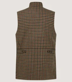 Men's Cashmere Tweed High Collar Sporting Vest in Langshaw