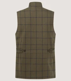 Men's Cashmere Tweed High Collar Sporting Vest in Rannoch