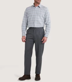 Men's Check Flannel Shirt in Dove