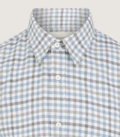Men's Check Flannel Shirt in Dove