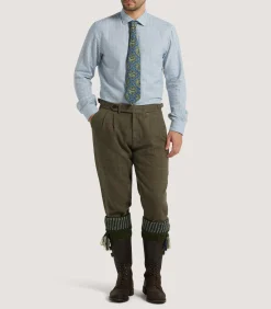 Men's Cotton Cashmere Sporting Shirt In Loch Blue