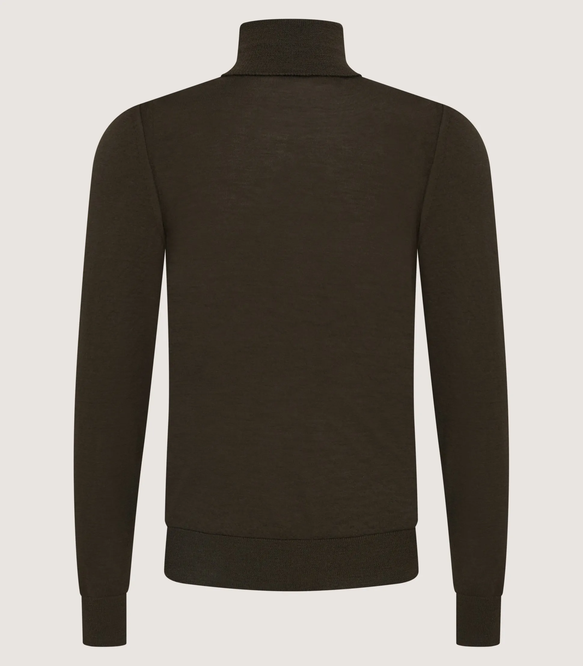Men's Extra Fine Worsted Cashmere Seamless Turtleneck In Loden