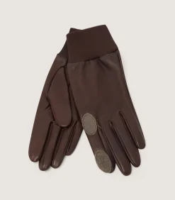 Men's Hairsheep Leather Sporting Gloves Left Handed In Brown