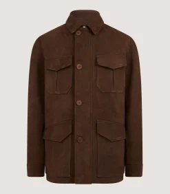 Men's Kensington Nubuck Jacket In Dark Brown