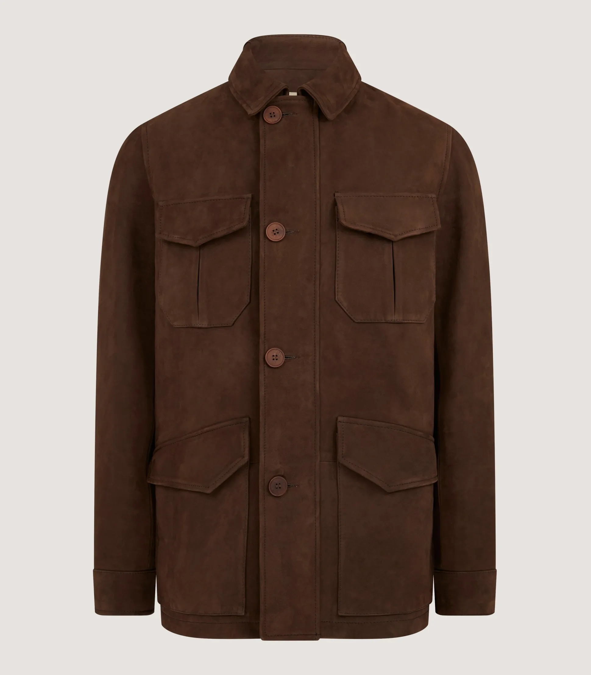 Men's Kensington Nubuck Jacket In Dark Brown