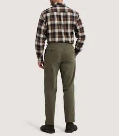 Men's Large Flannel Check Shirt in Walnut