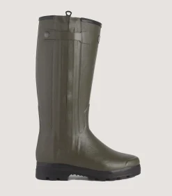 Men's Le Chameau Chasseur Wool Lined Boot In Dark Green