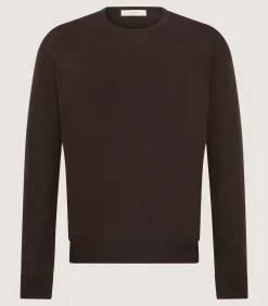 Men's Lightweight Travel Merino Crew Neck in Chocolate