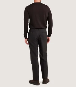 Men's Lightweight Travel Merino Crew Neck in Chocolate