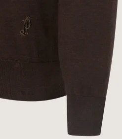 Men's Lightweight Travel Merino Crew Neck in Chocolate