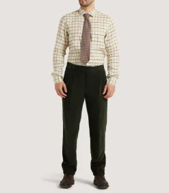 Men's Linen Flannel Tattersall Sporting Shirt