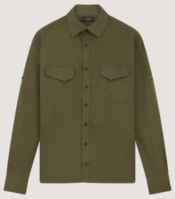 Men's Linen Selous Safari Shirt In Forest Green