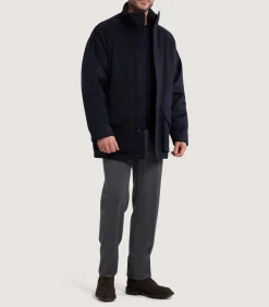 Men's Loden Raglan Field Coat in Navy