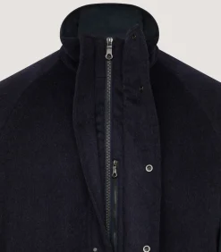 Men's Loden Raglan Field Coat in Navy