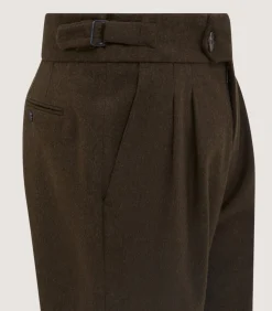 Men's Loden Two Pleat Breek with Storm Cuff in Loden